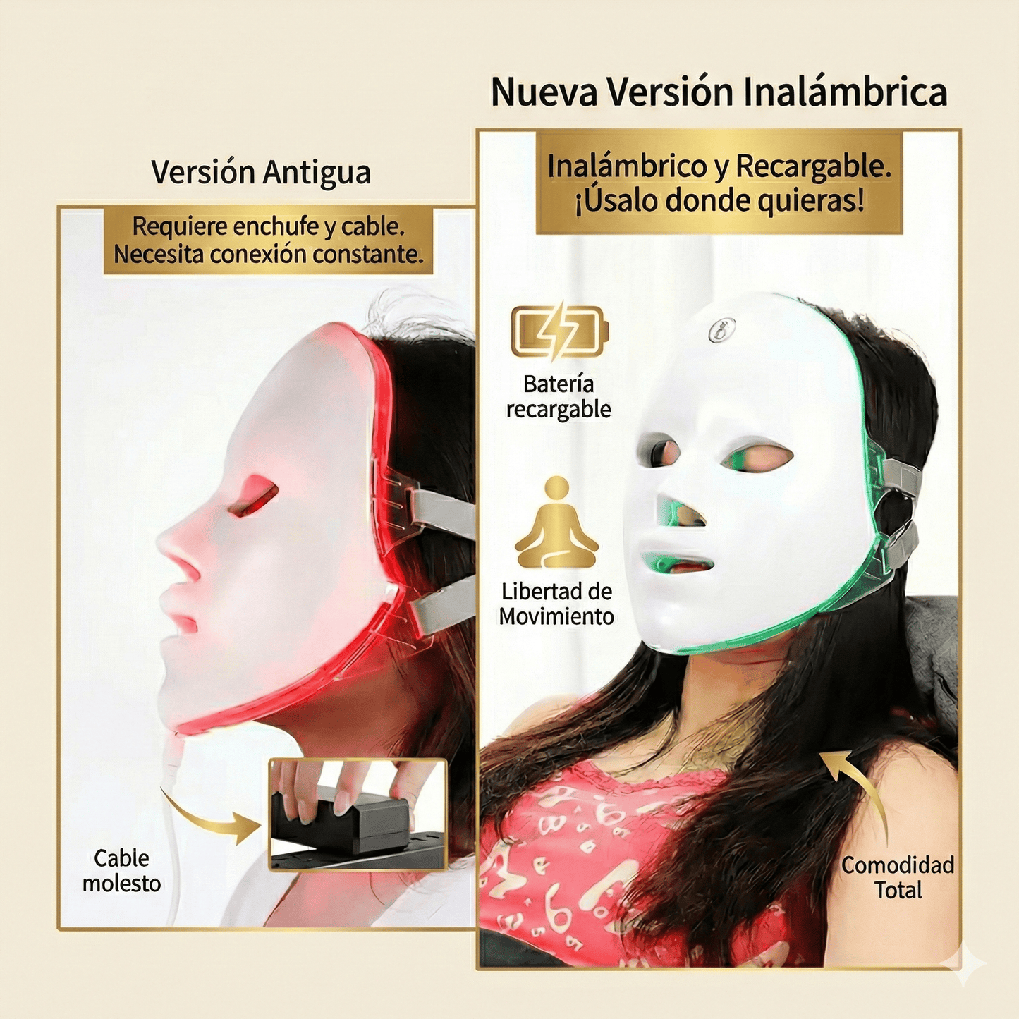Máscara Facial LED Alora Pro [7 Colores]